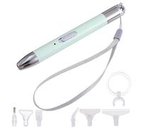 JEWEDECO Set Penna LED Ricaricabile per Pittura Diamante 4 Testine Intercambiabili e Testina Correttiva, Strumento Fai da Te per Ricamo a Punto Croce e Decorazioni Luminoso Notturno