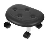 JEWEDECO Sgabello Girevole Ruote Mini Sgabello Rotondo Portatile in Pp e Metallo Ergonomico e e Ufficio Per Bagno e Cucina Design Versatile e