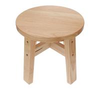 JEWEDECO Sgabello in Legno Tondo Moderno Antiscivolo, Piccolo e Leggero, Facile da Pulire, per Bagno e Uso Domestico, Altezza 25 Cm Stili multipli