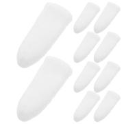 JEWEDECO Spazzolini da Dito per Cani e Gatti 10 Pezzi in Nylon Lavorato a Maglia Bianco, Salviette Umidificate la Pulizia Dentale di Cani di Piccola Taglia, Accessori per L'igiene Orale