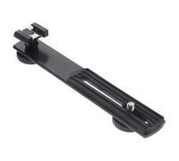 JEWEDECO Staffa Regolabile per Flash Doppio Supporto Microfono in Lega di Alluminio e Abs per Illuminazione di Video Conference e Video Call