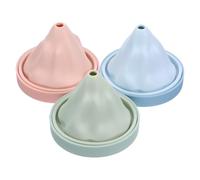 JEWEDECO Stampo per Ghiaccio in Silicone 3 Pezzi Forma Montagna Neve, Riutilizzabile, Facile da Riempire, Materiale Silicone e Pp, per Cucina e Bevande Colore Casuale