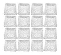 JEWEDECO Teglie in Alluminio Usa e Getta per Arrostire e Resistente Alte Temperature 30 Interno Profondo, Forma Quadrata per e Friggitrice
