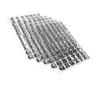JEWEDECO Toppe Termoadesive Lettere in Vinile Flocking Nero 5 Pezzi Leggere e Facili da Applicare per Abbigliamento Jeans e Pelle Decorazione Fai da Te Cucito