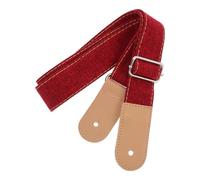 JEWEDECO Tracolla Per Ukulele e Pelle Vera e Resistente Design Stile Jujube Rosso Perfetta Per Musicisti e Appassionati Chitarra