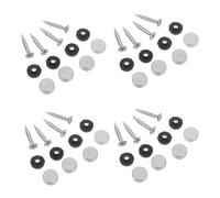 JEWEDECO Viti con Tappi Decorativi Argento in Inossidabile per Specchio 12mm 100 per Mobili e Pannelli Bagno in Ambienti Soggiorno e Pubblicità
