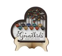 Jeweidea Albero Della Vita Personalizzato in Legno con Incisione di 1-10 Nomi e Testo Decorazione da Cornice Famiglia per Casa Regalo per Famiglia Natale Festa della mamma (Nomi 10)