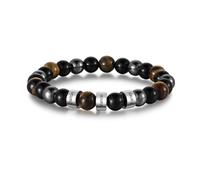 Jeweidea Bracciale Uomo Personalizzato con Incisione Bracciale Pietre Naturali con Pietra Lavica Bracciale con Nome Cuoio Uomo Bracciale Uomo Perle Gioielli Personalizzati Regalo per Lui Papà