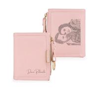 Jeweidea Portafoglio Personalizzato per Donna con Foto Incisa e Nomi Piccolo Portafoglio Bifold con Tasca Portamonete con Cerniera per Mamma, Fidanzata, Regali di Natale Personalizzati (B-Rosa)