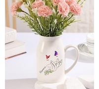Jeweidea Vaso in Ceramica Personalizzato con Nome Inciso, Regalo per Mamma, Regalo per Nonna, Regalo per Festa della Mamma, Vaso Bianco Tavola da Pranzo, Soggiorno, Decorazione Casa (Stile 3)