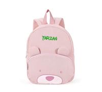Jeweidea Zainetto Asilo Bambino Zainetto Personalizzate con Nomi Zaino Scuola Elementare con Orsetto Farfalla Regali per Ragazze Ragazzi (Rosa)