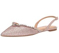 Jewel Badgley Mischka - Ballerine da Donna, Glitter Oro Rosa., 38 EU