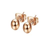 Jewelers Premium Solid Rose Gold Stud Orecchini in oro 14 carati, C, Argento, Nessuna pietra preziosa