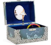 Jewelkeeper - Scatola Musicale per Ragazze Porta Gioielli con Fatina Roteante Blu e Stella Bianca - Melodia Lago dei Cigni