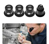 Jewellers Loupe - Lente d'ingrandimento per gioielli, 4 pezzi, lente d'ingrandimento professionale per gioiellieri, 5x, 10x, 15x, 20x, gioielli