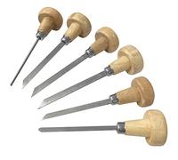 Jewellers Tools, bulino per incisione con manico in legno, strumento per orologio, 6 pezzi
