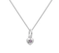 Jewellery Box in argento Sterling & alexandrit CZ Cristallo Giugno pietra di nascita Cuore Collana 40,6 - 55,8 cm e 35,56 cm (14 pollici), cod. CHZ-935-14