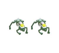 Jewellery Orecchini di rana divertenti di Natale Orecchini interessanti di personalità punk retrò hiphop con orecchini di rana di cappello di Natale (C, 2.1x1.5cm)