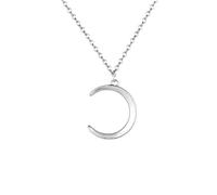 Jewellery Sets,925 Sweet Smooth Moon Short Necklace for Women Jewelry Gift/