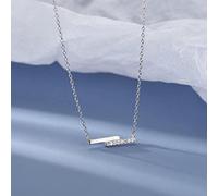 Jewellery Sets,Exquisite 925 Micro Zircon Parallel Lines Necklace Female /