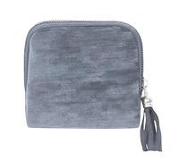 Jewelry Case - 4,33 x 5,31 Inches Compact Velvet Organizer for Travel, Vacation with Secure Zipper, Storage Bag for Business Trips, Dorm, Beach, Cruise, Soft Black Velvet, Presents Ready Packaging