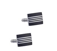 Jewelry Cufflinks Men's Shirt Cufflinks Black Striped Drip Enamel Cufflinks Men's French Long Sleeve Shirt Cufflinks