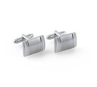 Jewelry Cufflinks Men's Shirt Cufflinks Rectangular Plain Color Brushed Pattern Metal Cufflinks Men's French Cufflinks