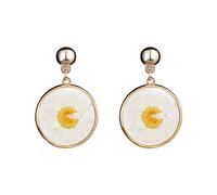 Jewelry Exaggerated Round Plastic Flowers Women's Elegant Party Earrings