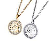 Jewelry New 2025 Arrival Aesthetic Zircon Tree Of Life Pendant Necklaces For Women Her Fashion Stainless Steel Amulet Gift With For You Accessories Trendy Creative Gift gift