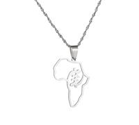Jewelry New 2025 Arrival African Map Cultural Symbol Pendant Necklaces Adinkra Gye Nyame Africa Ethnic With For You Accessories Trendy Creative Gift Gift
