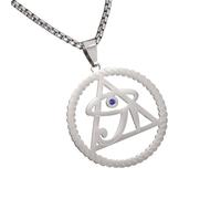 Jewelry New 2025 Arrival Ancient Egyptian Gods Eye Of Horus Triangular Eye Stainless Steel Necklace For Men Retro Punk Lucky With For You Accessories Trendy Creative Gift gift
