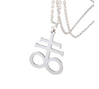 Jewelry New 2025 Arrival Devil Lucifer Sigil Pendant Satan Symbol Stainless Steel Men's Necklace Demon Satan Leviathan Badge Amulet With For You Accessories Trendy Creative Gift gift