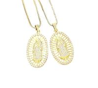Jewelry New 2025 Arrival Fashion Classic Virgin Mary Pendant Necklaces for Women Color Our Lady of Guadalupe Choker Zircon with for You Accessories Trendy Creative Gift gift