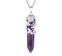 Jewelry New 2025 Arrival Handmade Necklace Natural Amethysts Tree Of Life Hexagon Heart Wire Wrapped Pendant Donut Braided Women Men With For You Accessories Trendy Creative Gift gift
