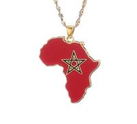 Jewelry New 2025 Arrival Hip-Hop Africa Map Pendant Necklace Jewelry Uganda Mozambique Sierra Leone Rwanda Morocco With For You Accessories Trendy Creative Gift gift