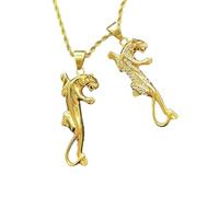 Jewelry New 2025 Arrival Hip Hop Color 316L Stainless Steel With Rhinestone Leopard Animal Pendants Necklaces For Men Rapper With For You Accessories Trendy Creative Gift Gift