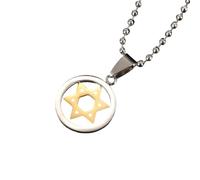 Jewelry New 2025 Arrival Israeli Pendant Shield Of David Hexagram Stainless Steel Necklace Men's And Women's Jewish Religious With For You Accessories Trendy Creative Gift gift