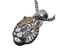 Jewelry New 2025 Arrival Retro Domineering Tiger Head Pendant Animal Necklace Suitable For Men's Fashion Punk Rock Hip Hop Trend With For You Accessories Trendy Creative Gift gift