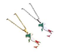 jewelry New 2025 Fashion Italy Map Flag Pendant Stainless Steel Necklaces For Women Color/Color Italian Maps Partys Couple With For You Jewelry Fashion Accessories Creative G