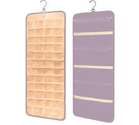 Jewelry Organizer per Armadio, Jewelry Storage Display Stand, Porta Orecchini da Appendere, Appendi Gioielli Donna Muro Porta Collane da Appendere, Appeso Contiene Portagioielli Organizer (viola)