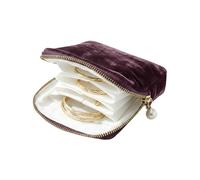 Jewelry Storage Bags,14x13cm Elegant Multi-Compartment Pouch | Secure Travel Close Jewelry Storage Box Necklace Organizer - For Women Girls Bracelet Ring Necklace Vacation Birthday Daily Backpack Home