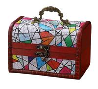 Jewelry Storage Box - Retro Jewelry Case, Classic Handmade Wooden Organizer | Treasure Storage Box Decorative Antique-Style Trinket Box with Lock for Home Accent and Storage Solutions