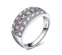 Jewelry White Zircon Silver Color Engagement Rings Wedding Rings Party Rings 8 Nice processing