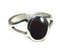 Jewelryonclick - Anelli in argento 5 carati con pietre naturali per uomo, astrologia, chakra curativi e Sterling-argento-925, 47 (15.0), colore: Nero , cod. SG-CTCABD5ARM-3-H