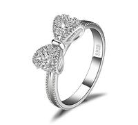 JewelryPalace Anello da donna in argento 925 placcato oro giallo placcato oro rosa, anello di fidanzamento donna, anelli di compleanno, matrimonio, promessa alleanza, gioielli da donna, Gemma,