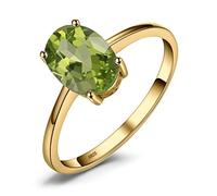 JewelryPalace Anello Donna in Argento 925 - Solitario con Naturale Ametista, Topazio, Granato, Peridoto, Citrino Birthstone per Anniversario - Gioielli