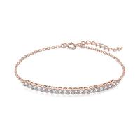 JewelryPalace Bracciale Donna Argento 925 con Creato Moissanite, Amore Eterno Braccialetto Donna con Pietra a Taglio Rotondo, Bracciale Catena in Oro Rosa Anniversario Set Gioielli Donna