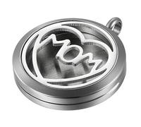 JewelryWe Aromaterapia Collana con Pendente Diffusore dell'Olio Essenziale, Rosa Ciondolo Retro Annata Collana del Profumo Regalo Originale per Il Amore, 6 Feltri da Cambiare, Portafoto