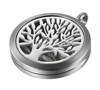 JewelryWe Aromaterapia Collana con Pendente Diffusore dell'Olio Essenziale, Rosa Ciondolo Retro Annata Collana del Profumo Regalo Originale per Il Amore, 6 Feltri da Cambiare, Portafoto