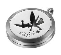 JewelryWe Aromaterapia Collana con Pendente Diffusore dell'Olio Essenziale, Rosa Ciondolo Retro Annata Collana del Profumo Regalo Originale per Il Amore, 6 Feltri da Cambiare, Portafoto
